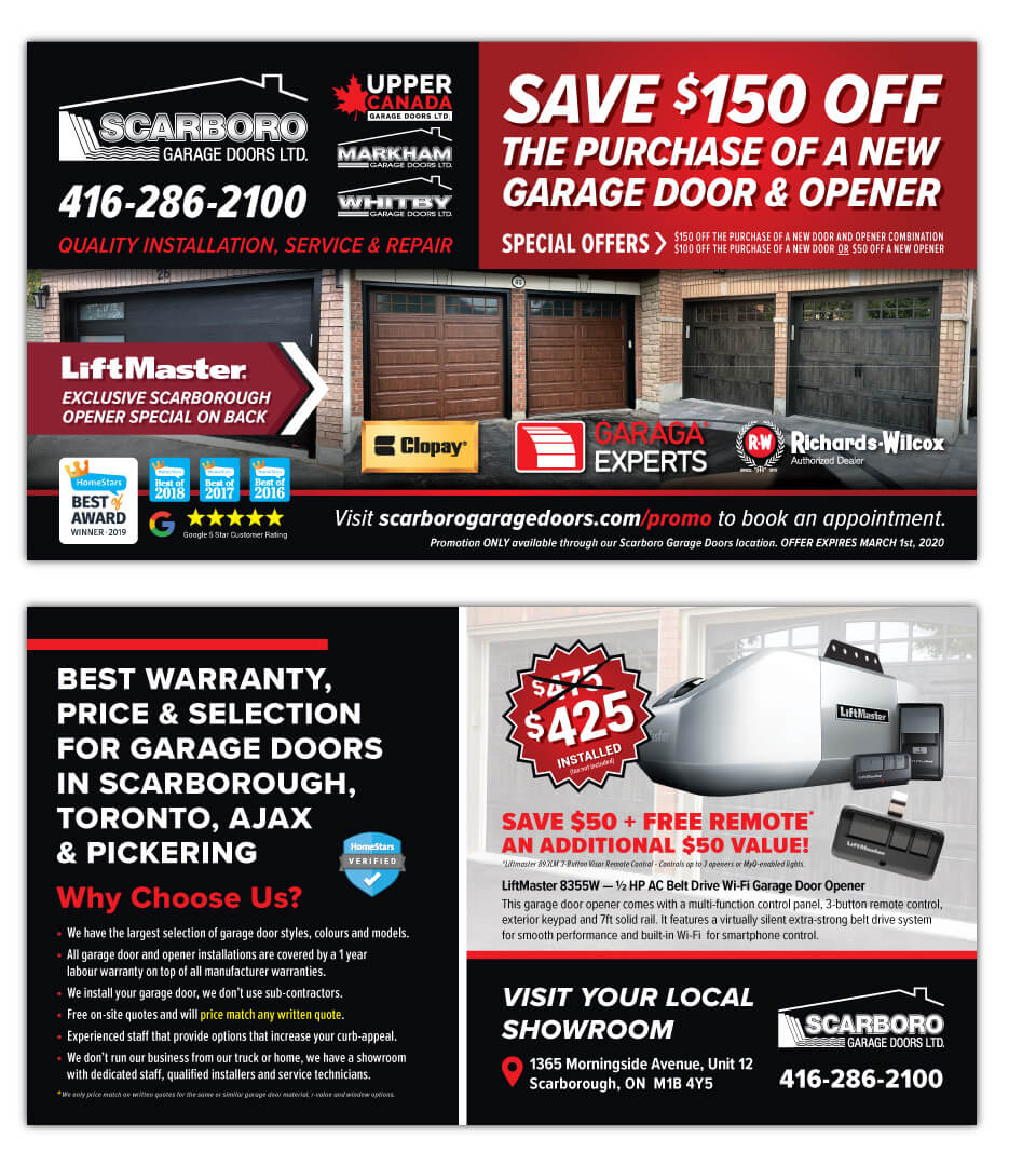 SGDDirectMailerScarboroughM1M Upper Canada Garage Doors Ltd.