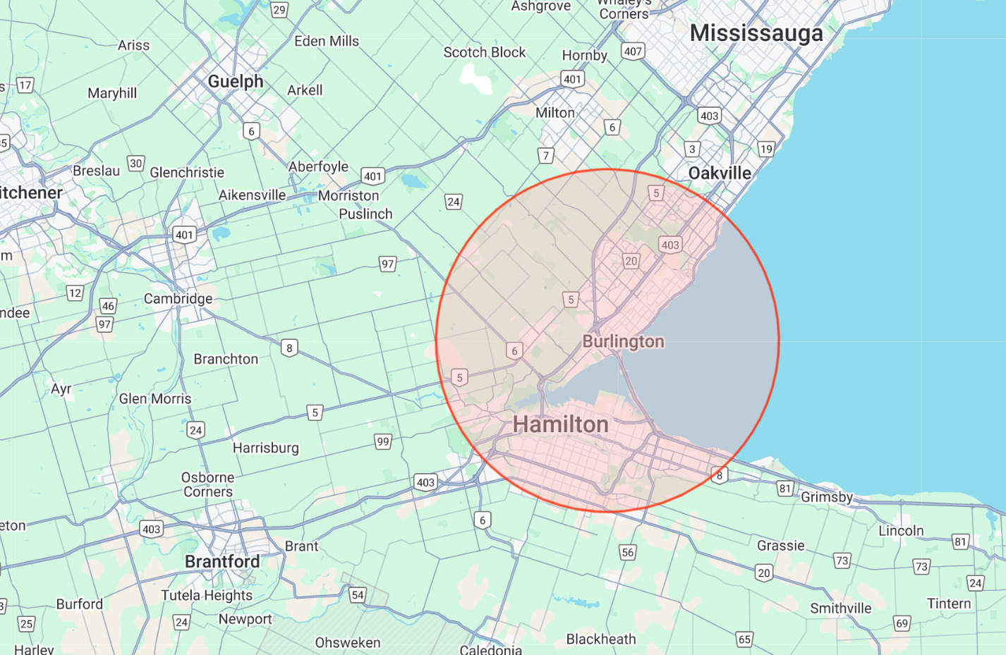 burlington service area